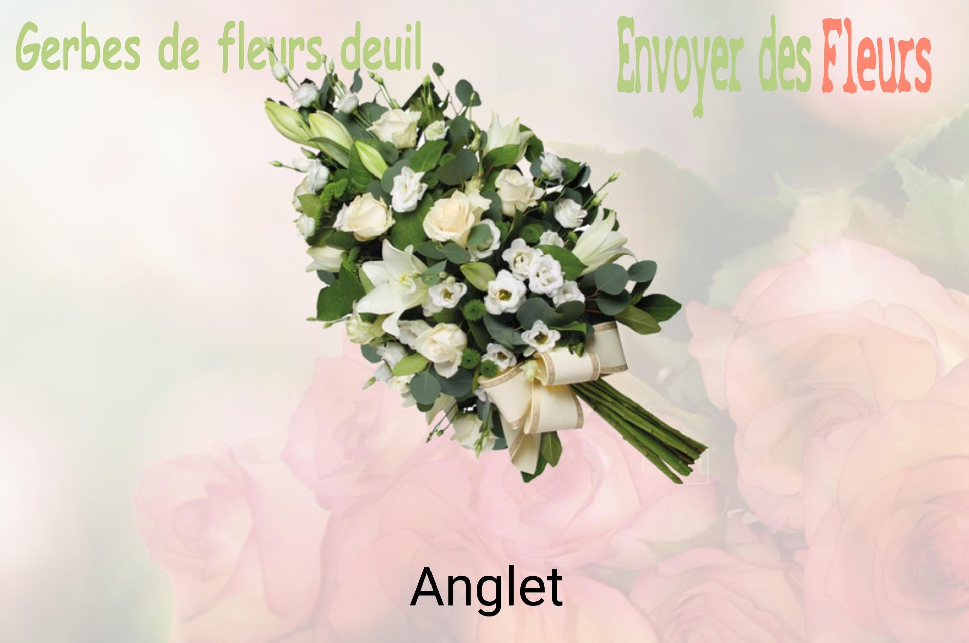 Gerbe de fleurs de deuil livrée à Anglet